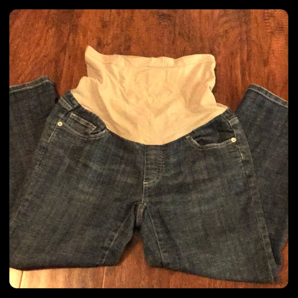 Denim capris maternity jeans